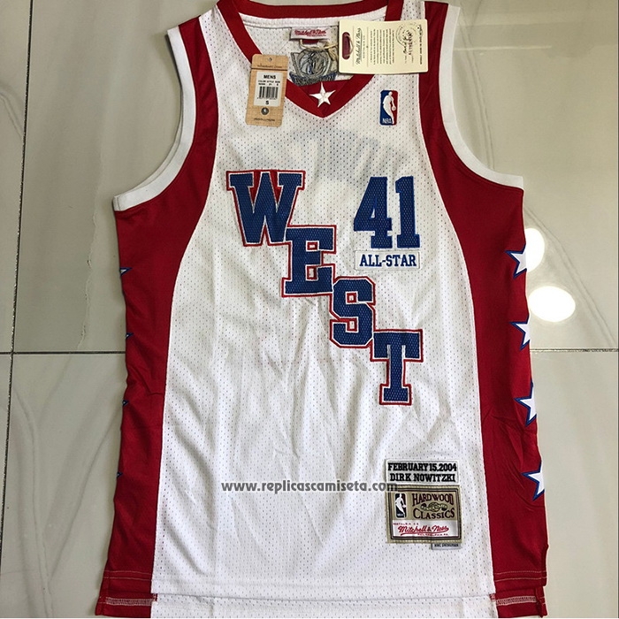 Camiseta All Star 2004 Dirk Nowitzki #41 Blanco